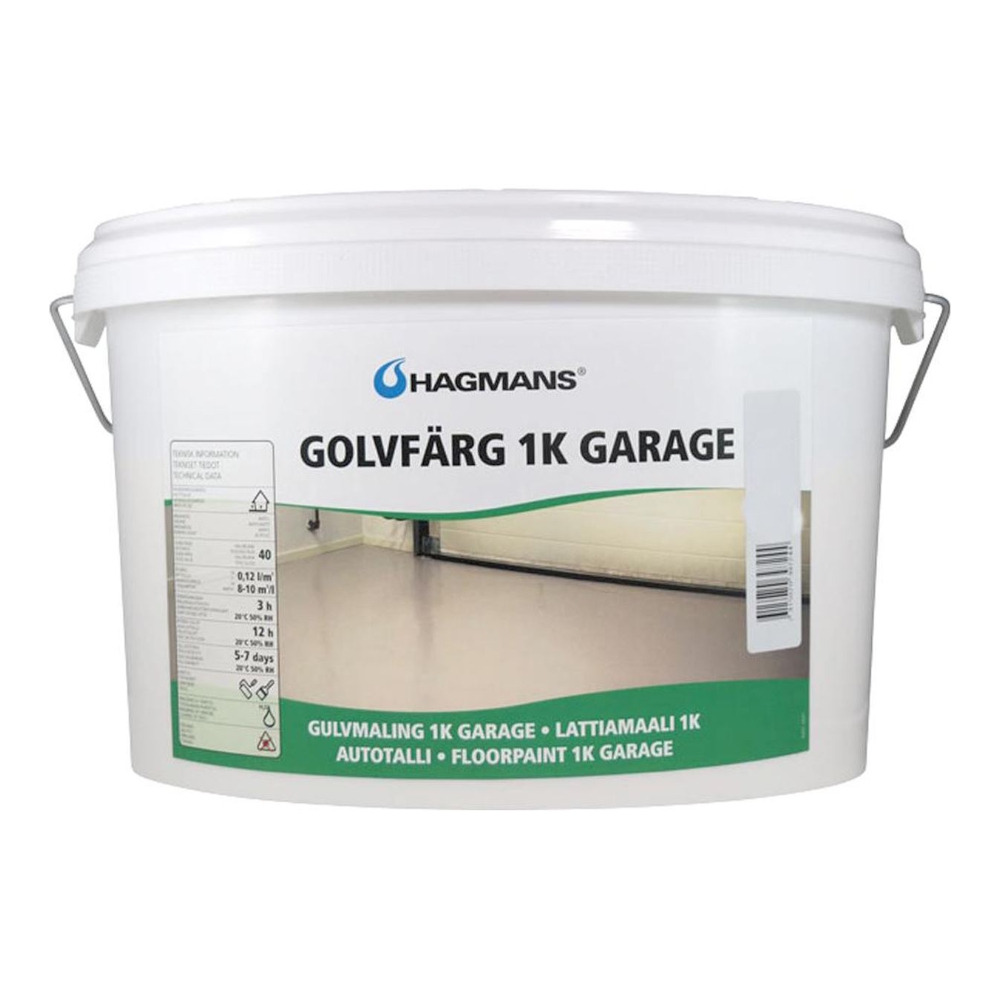 Gulvmaling 1K Garage 4 Liter Lysegrå Hagmans