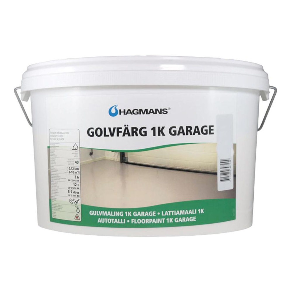 Gulvmaling 1K Garage 4 Liter Grå Hagmans