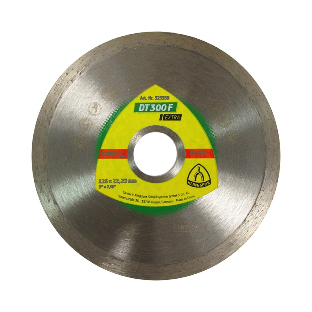 Diamantskæreskive DT300F Ekstra Lukket/7mm 125x1,6x22,23mm Klingspor