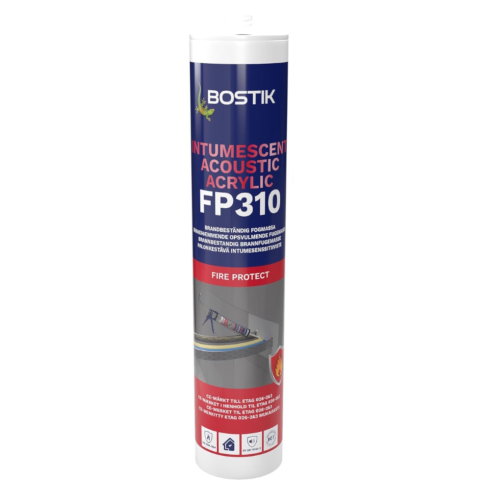 Brandtætningsmiddel FP310 Brandtætning Intumescent Akustisk Akryl 310ml Grå Bostik
