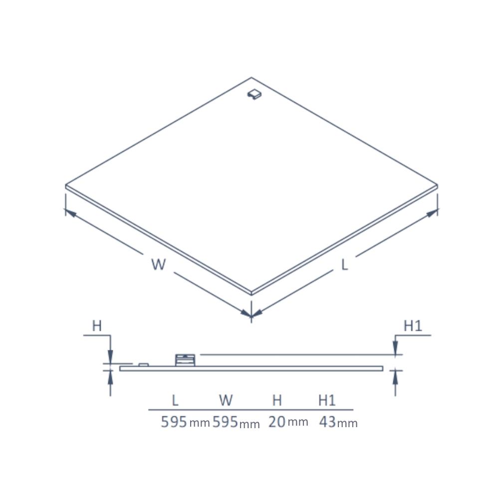 Ledused Indbygget LED Panel Dali-DS8 G5 840 MPO 3575lm 24W 220-240V IP20 Hvid Solar Light