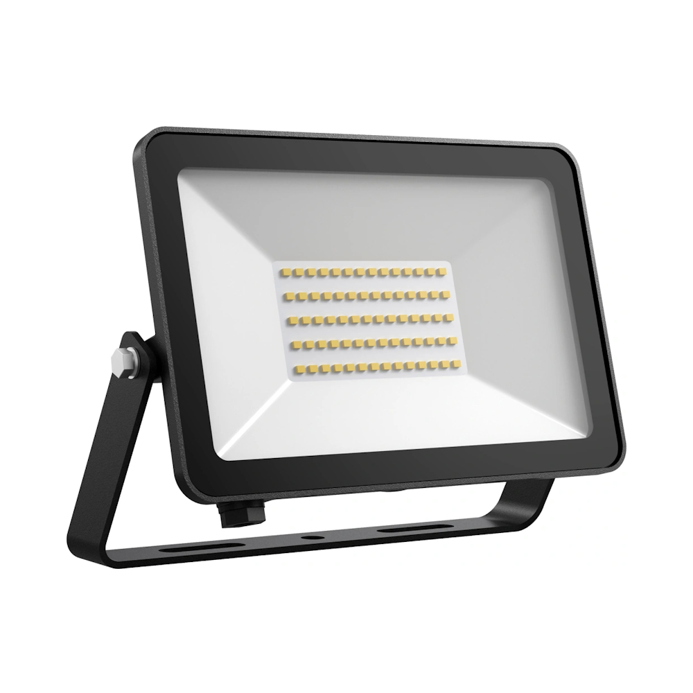 Fox Floodlight 50W 220-240V 5925lm 4000K IP65 Sort Solar Netto