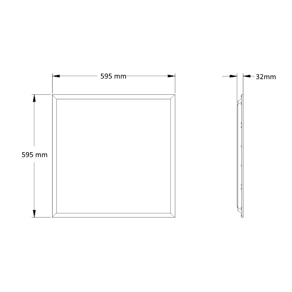 Base LED Panel 36W 220-240V 3350lm 3000K IP20 Hvid Solar Netto