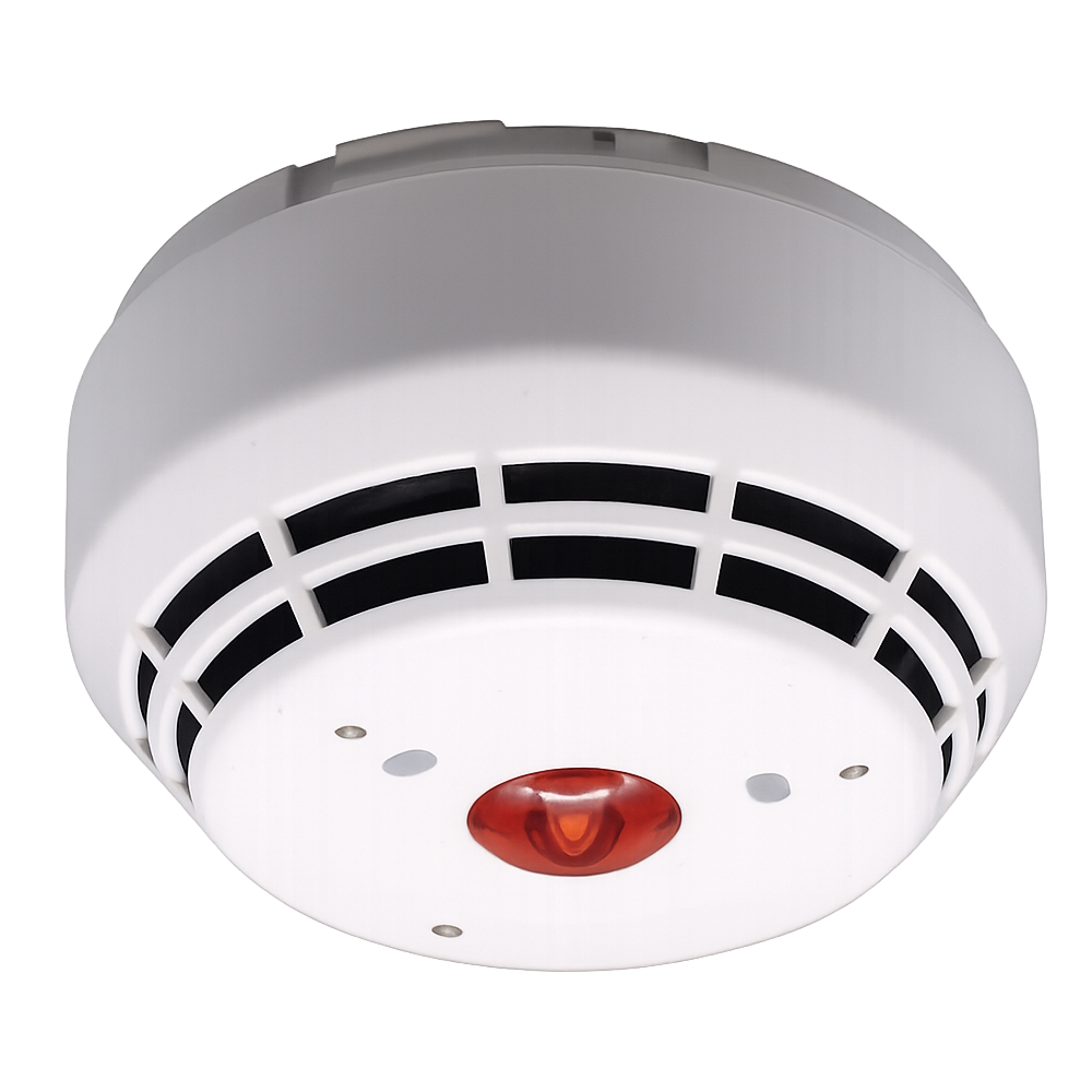 Røgdetektor Adresserbar Sirene Blitz Rød Dobbelt Optisk 17-29VDC IP21C Hvid Kidde Commercial