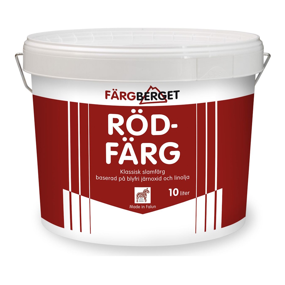 Rödfärg Kokt Färgberget 10L Röd Falu Vapen