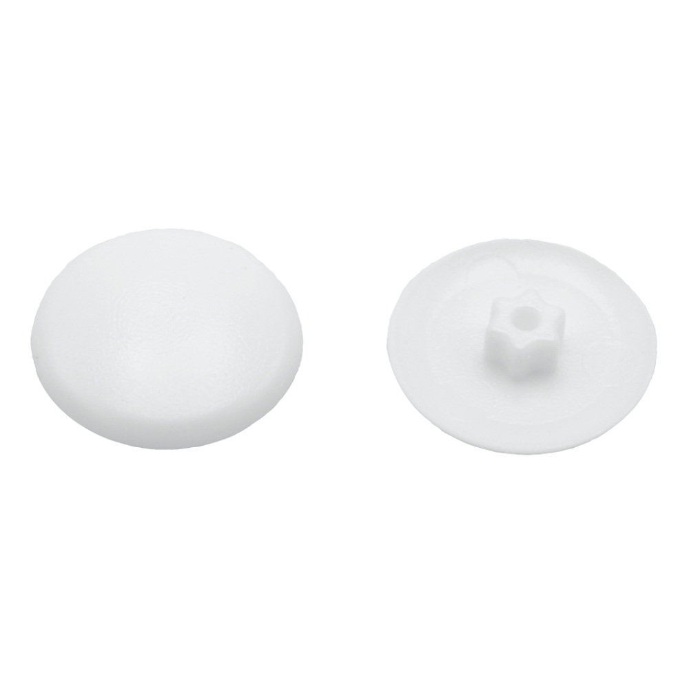 Dækkappe T20 12mm Plastik Hvid 200stk Fast 280964