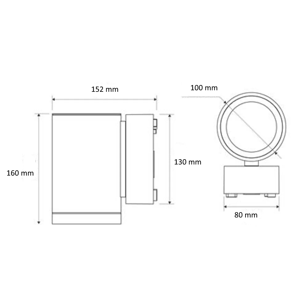 Væglampe LED Ivy I Medium 830 11W 220-240V 1160lm IP45/IP65 Grå Exaktor