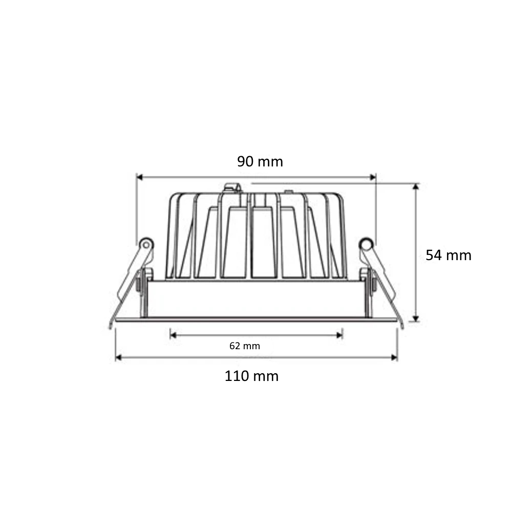 Downlight Uma Lille Vipbar 3CCT Dali 36° 230V 2700K/3000K/4000K IP40/IP20 Hvid Exaktor