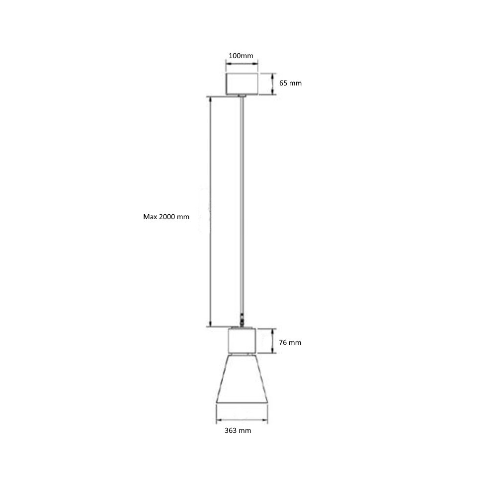 Stormbell Pendel 80 Bred 930 Dali 12W 1369lm 3000K IP20 Hvid Solar Light