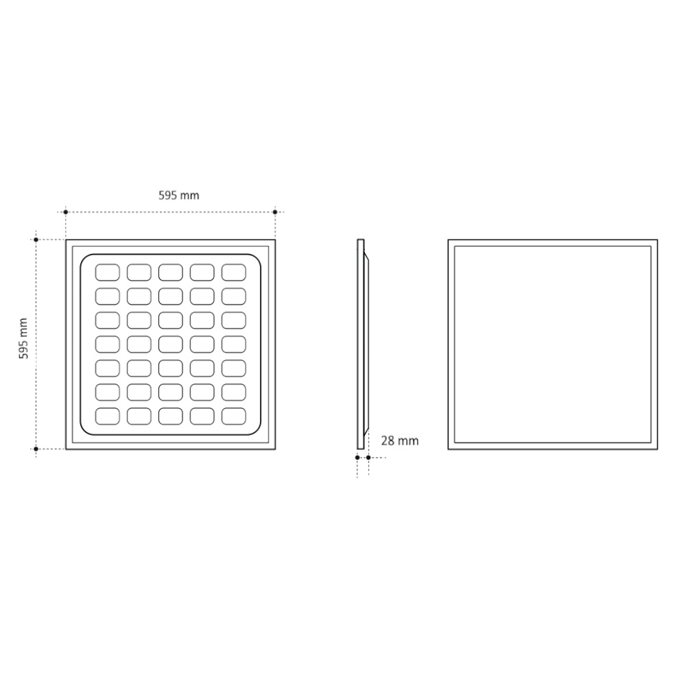 Bora II Pro LED Panel 60x60cm 28W 230-240V 3600lm 3000K CRI90 UGR19 IP44/IP40 Solar Light