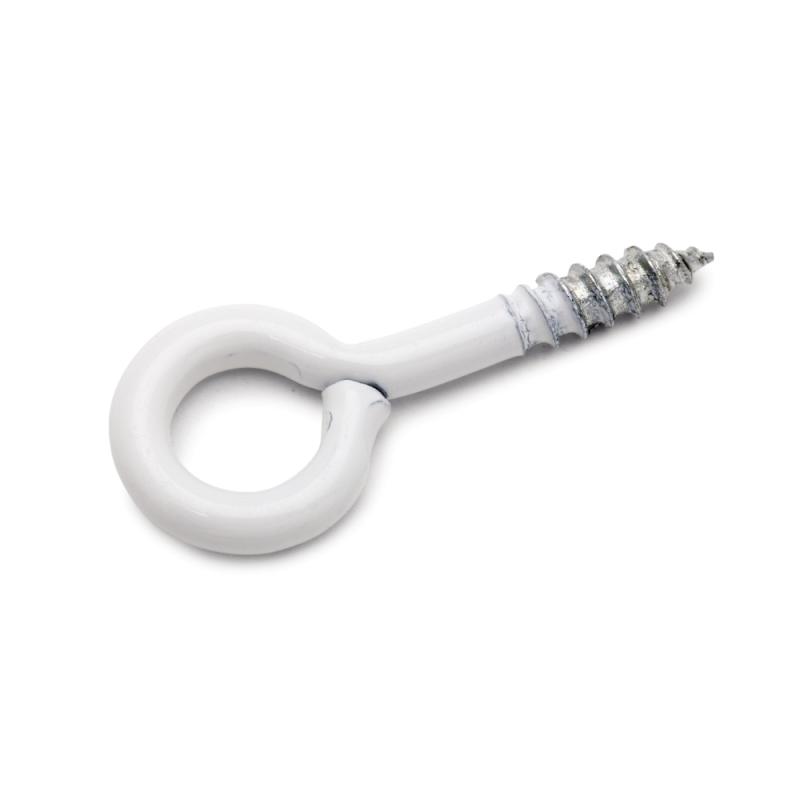 Skrueøje 25x10mm Hvidlakeret 3stkx5pakke​ Bårebo ​154086