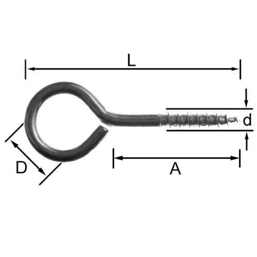 SKRUVÖGLA ART1 FZB 12X6MM 10ST