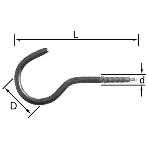 SKRUVKROK ART15 FZB 80X21X6MM 5ST