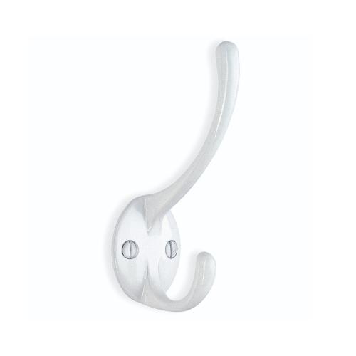 Hattkrok 100mm Vitlackerad 10st Beslagsboden BX247