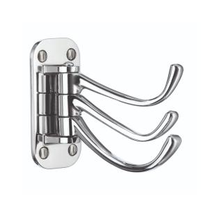 Drejelig Tripelkrog 82mm Poleret Krom Beslagboden BK248