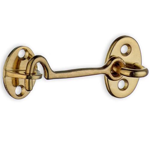 Hyttelås 100mm Poleret Messing Beslagboden B296