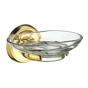 Soap Dish Smedbo Villa V242 Brass/Clear Glass
