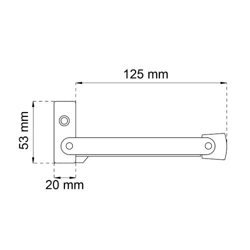 Dørholder 950 Stål Forniklet, Habo 47977