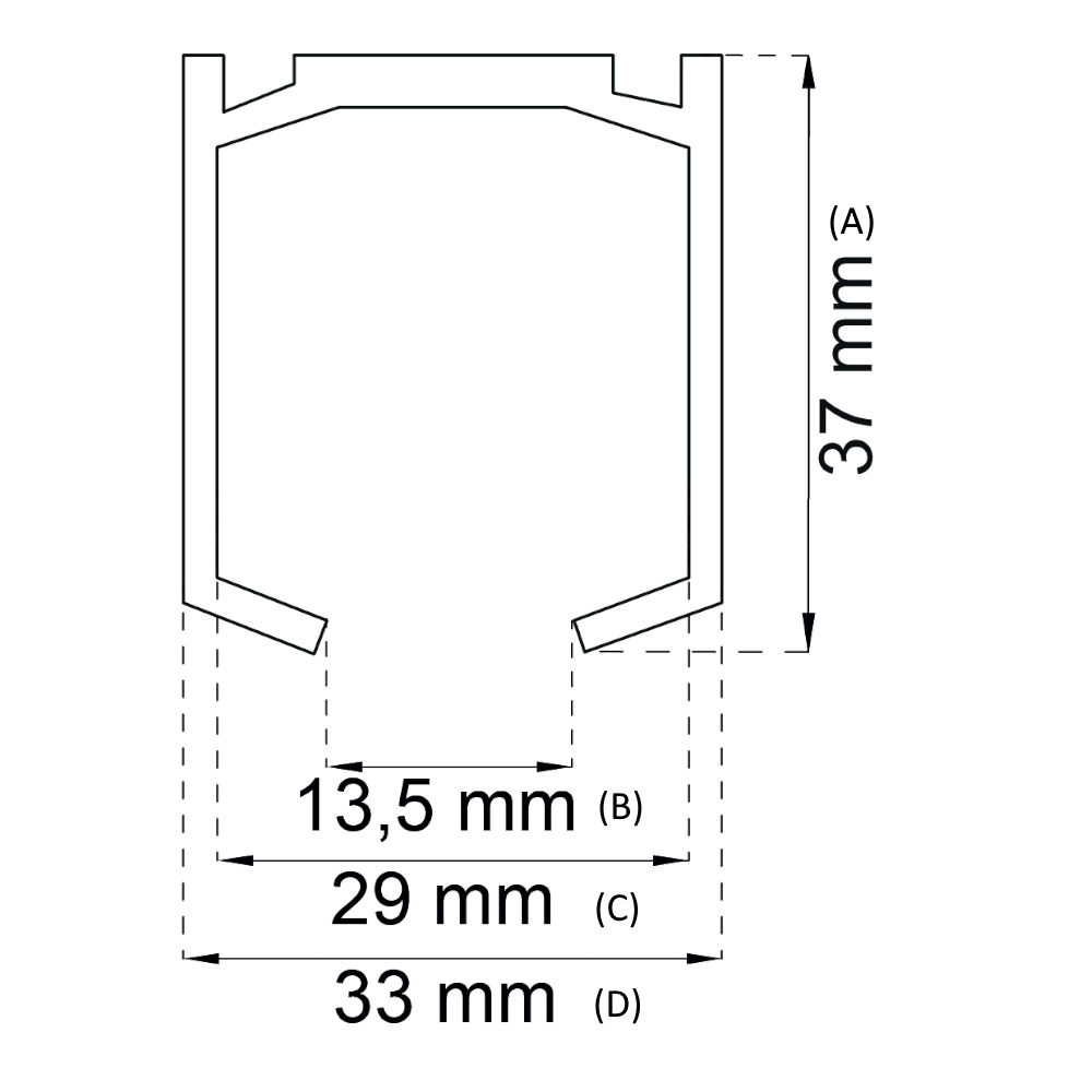 Sliding Door Rail Rollock 9130 Aluminum, Habo 95182