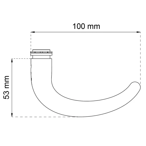 Indvendigt Dørgreb Rustfrit 0408 Coupé, Habo 16253