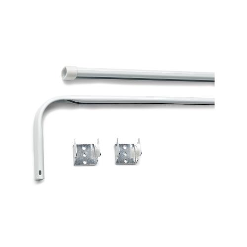 Curtain Rail 1221-5, 900-1600mm, White, Habo 32698