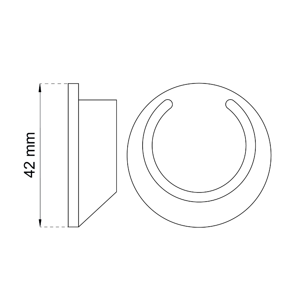 Rörhållare 240-25, Plast, 42mm, Vit, 2st, Habo 50526