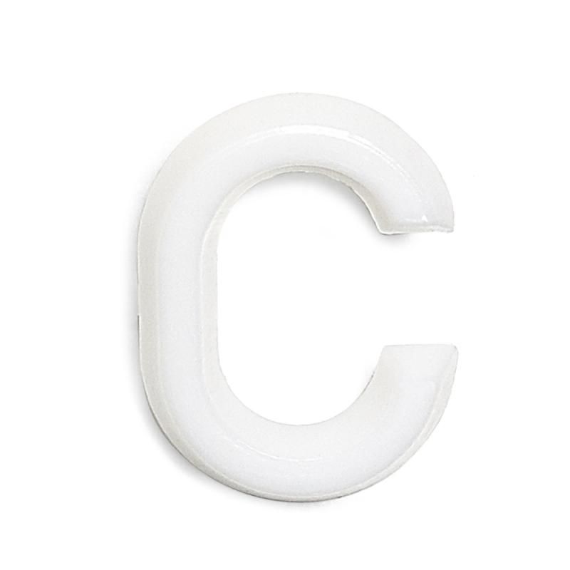 Bogstav C 1002 Hvid, 10stk, Habo 22806
