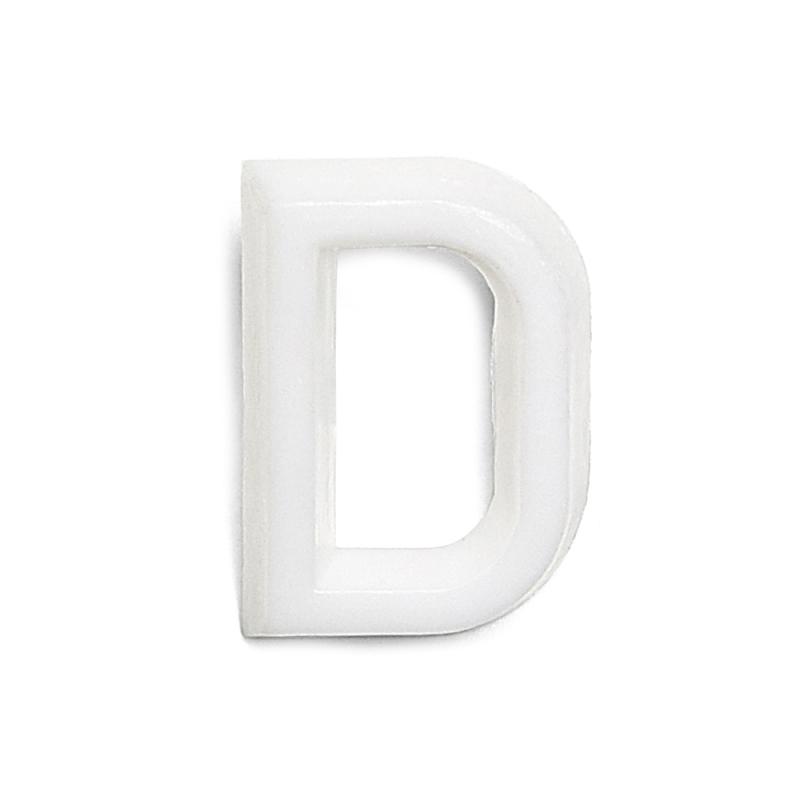Bogstav D 1002 Hvid, 10stk, Habo 22814