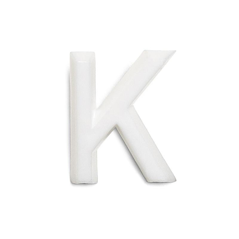 Bogstav K 1002 Hvid, 10stk, Habo 22889