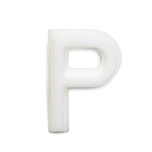 Bogstav P 1002 Hvid, 10stk, Habo 22939