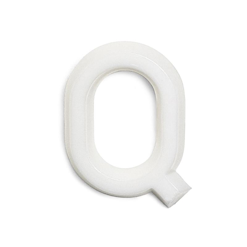 Bogstav Q 1002 Hvid, 10stk, Habo 22947