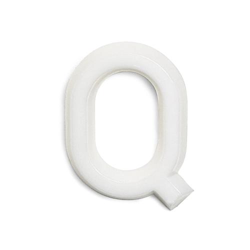 Bogstav Q 1002 Hvid, 10stk, Habo 22947