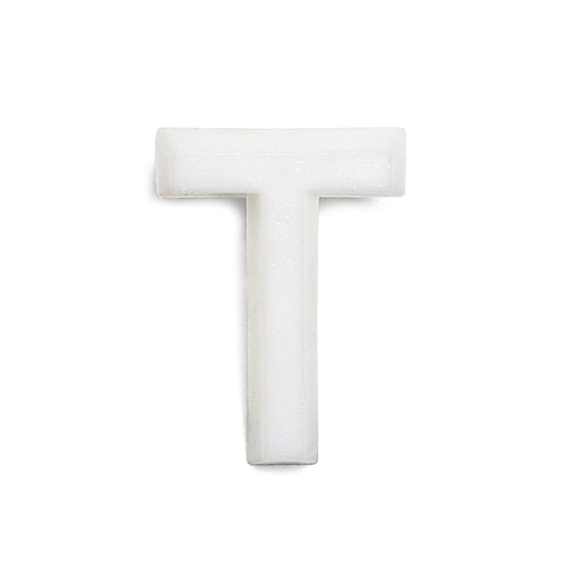 Bogstav T 1002 Hvid, 10stk, Habo 22970