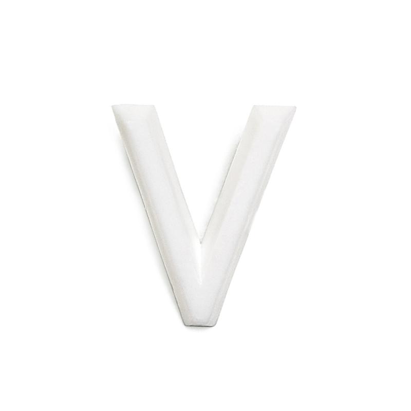 Bogstav V 1002 Hvid, 10stk, Habo 22996