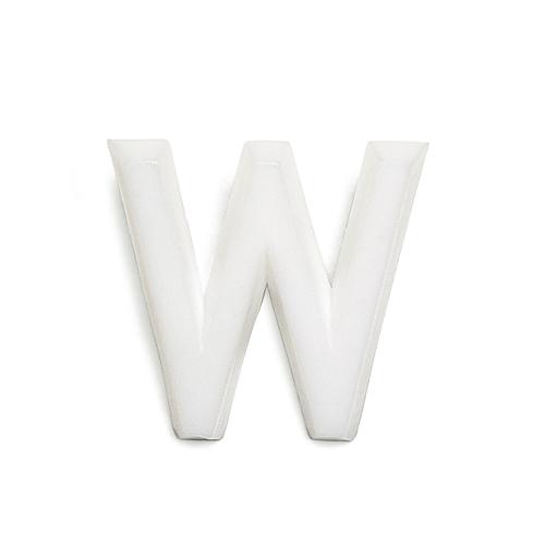 Bogstav W 1002 Hvid, 10stk, Habo 23002