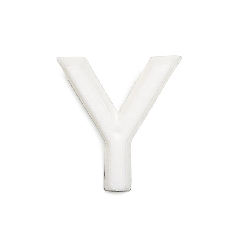 Bogstav Y 1002 Hvid, 10stk, Habo 23028