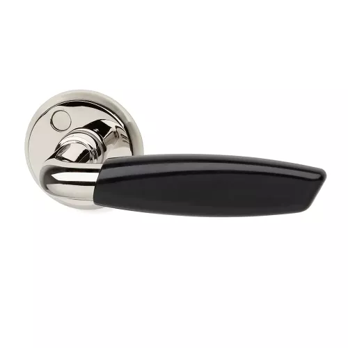 Door Handle A130 Black/Nickel, Habo 4002