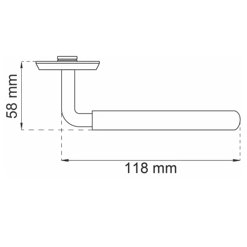 Indvendigt Dørgreb A2120 Nikkel/Bengul, Habo 4077