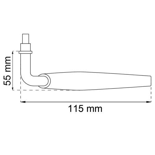 Door Handle 3130 White/Nickel, Habo 2303