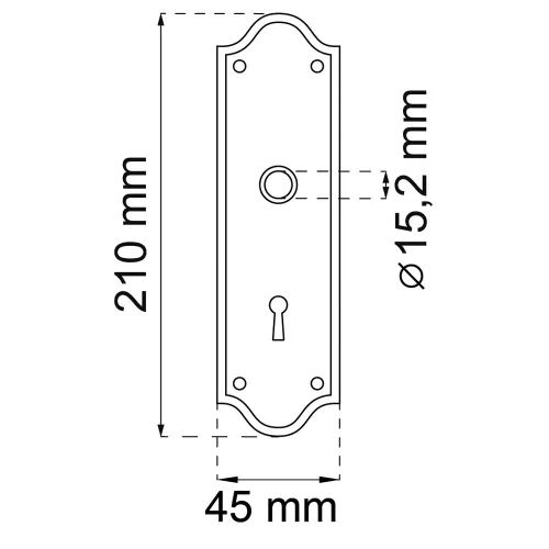 Lang Plade 53 Poleret Messing, Habo 2899