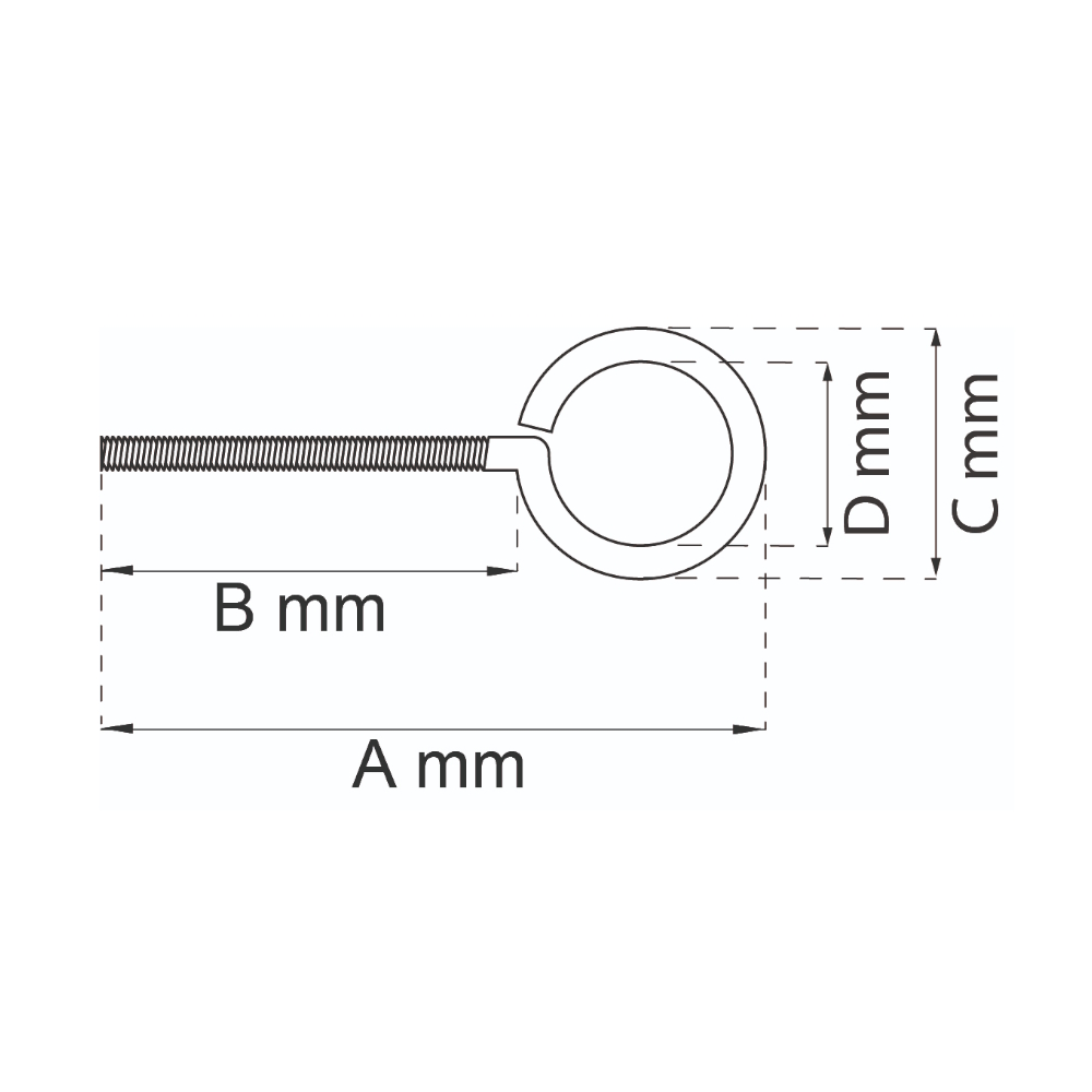 Screw Eyelet 5002, 33mm Elzink, 5pcs, Habo 71514