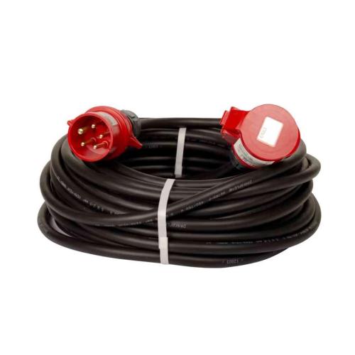 Forlængerledning 3-Faset 20m 5G6mm² 32A 400V IP44 Sort Gelia