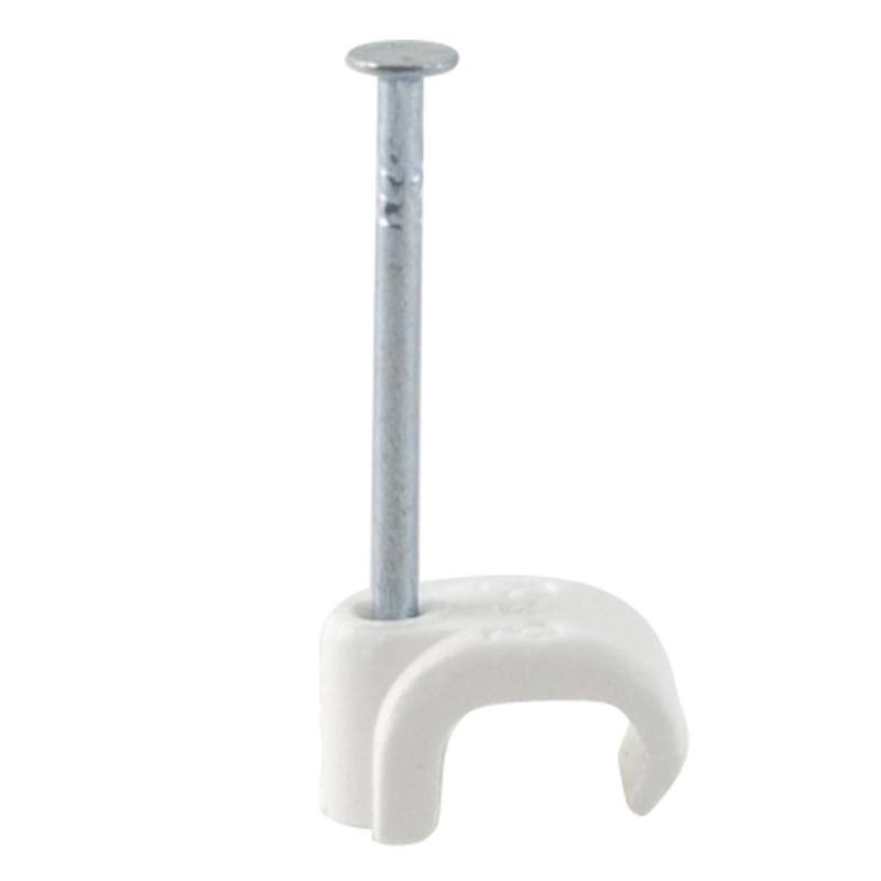 Kabelholder 3x5mm Oval Hvid 20stk Gelia
