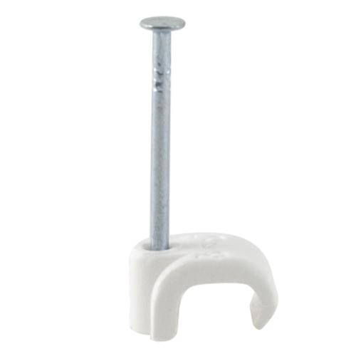 Kabelholder 3x5mm Oval Hvid 20stk Gelia