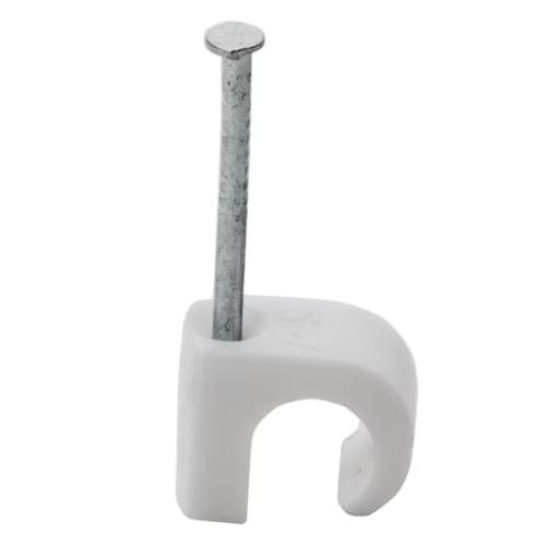 Kabelholder 3-5mm Rund Hvid 20stk Gelia