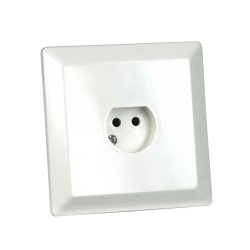 Lampefatning 2Polet Ujordet 95x95mm Hvid