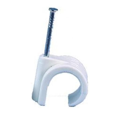 Kabelholder 3-5mm Rund Hvid 100stk Gelia