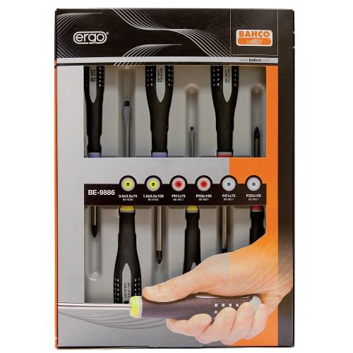 Skruetrækkersæt Ergo BE-9886, Bahco