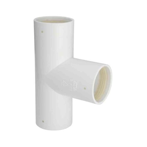 T-Rör 32mm Polypropen Med Gummitätning Vit Gelia