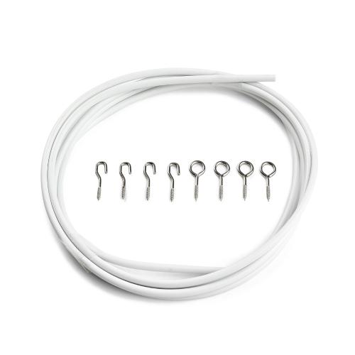 Gardinspole 1842-5, 5m, Hvid, Habo 26013